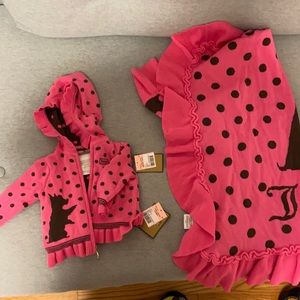 Juicy couture blanket and matching sweater